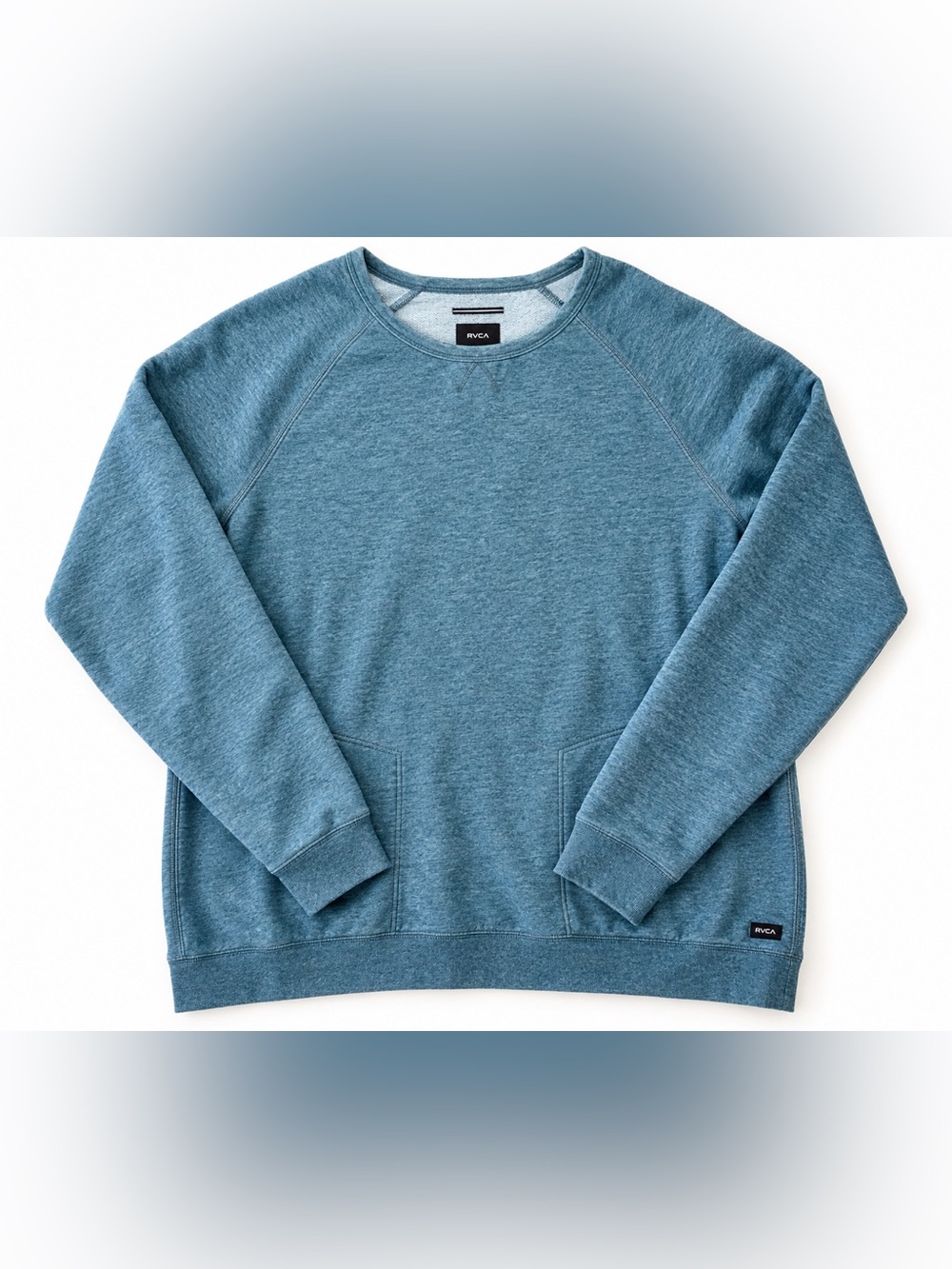 RVCA Men’s Crewneck Sweatshirt Medium Blue Gray Cotton Blend